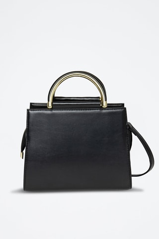 Mala em couro Jasmin Preto - Preto
