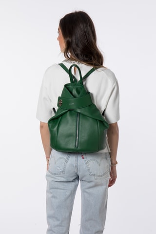 Mochila em couro Taylor - Verde-escuro