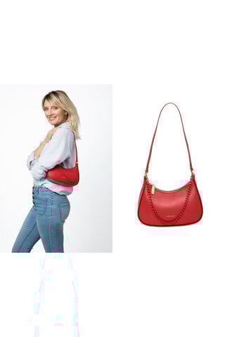 Mala a tiracolo em couro Aras - Vermelho