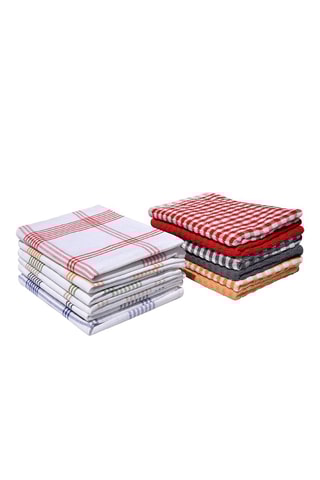 12 panos - Vermelho e branco