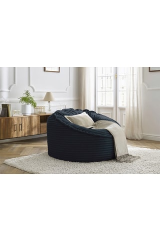 Pouf Socrate - 106 x 79 x 106 cm - Bleu foncé