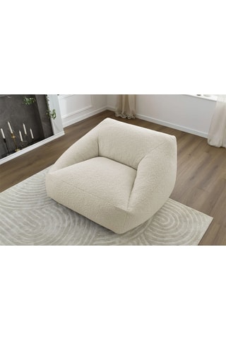 Pouf ultra moelleux Lilibet -  Beige
