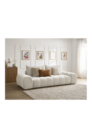 Canapé droit Everest - Beige - 3 places - En polyester