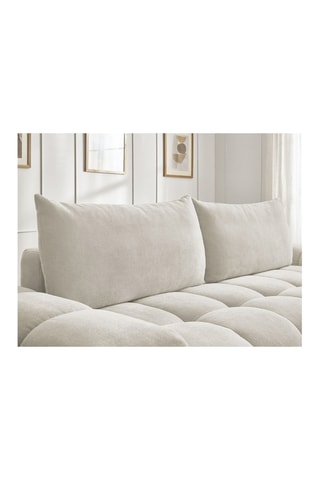 Canapé droit Everest - Beige - 3 places - En polyester