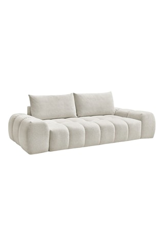 Canapé droit convertible Everest - Blanc - 3 places - En polyester - Couchage 153 x 197 cm