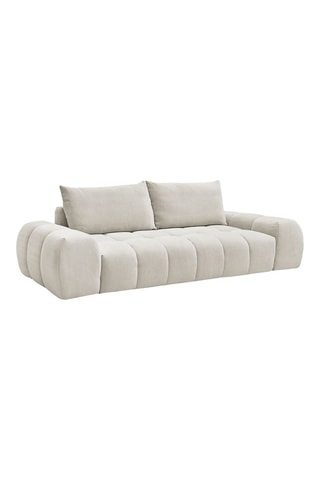 Canapé droit convertible Everest - Beige - 3 places - En polyester - Couchage 197 x 153 cm