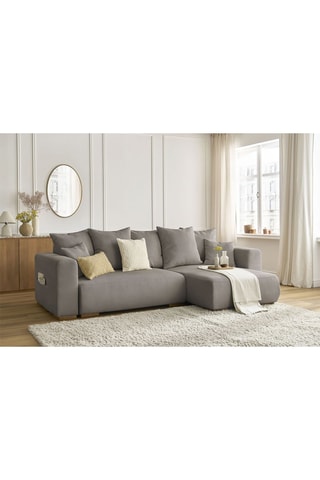 Canapé d'angle réversible convertible Sidonie - Taupe