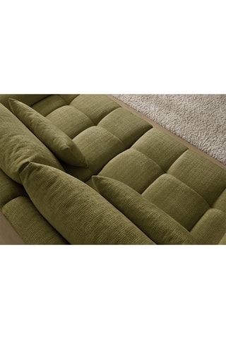 Canapé Ivane - Kaki - 3 places - En tissu texturé