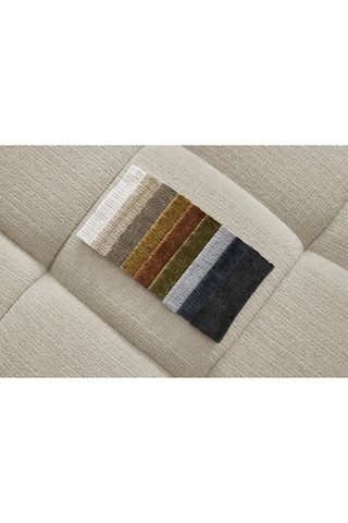 Pouf Ivane - Beige - En tissu texturé