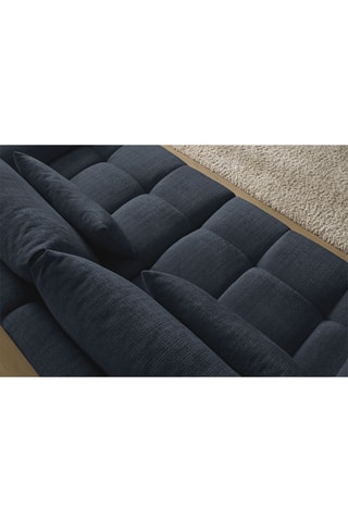 Canapé Ivane - Bleu foncé - 3 places - En tissu texturé