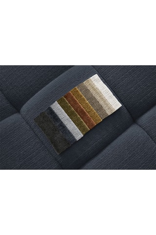 Canapé d'angle gauche Ivane - Bleu foncé - 3 places - En tissu texturé
