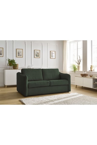 Canapé convertible Lenny - Vert - Couchage 133 x 195 cm
