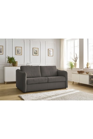 Canapé convertible Lenny - Taupe - Couchage 133 x 195 cm