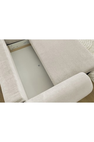 Canapé d'angle droit convertible Lucien - Beige - Couchage 250 x 150 cm