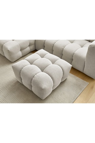 Canapé d'angle gauche avec pouf Cloud - Beige