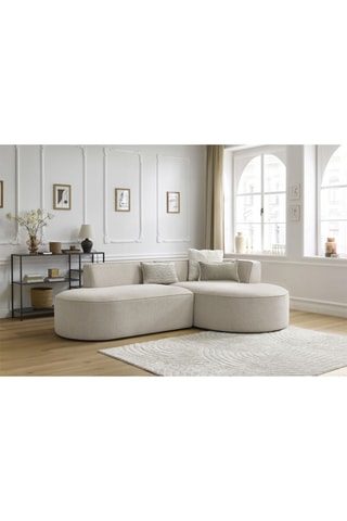 Canapé d'angle droit Rousseau - Beige