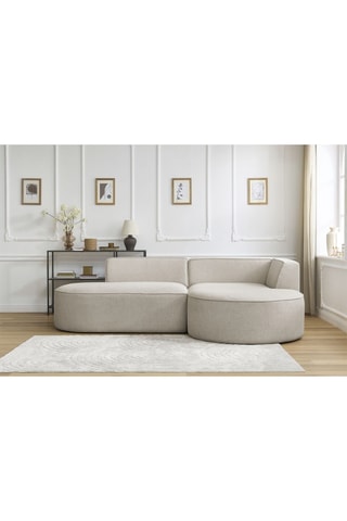 Canapé d'angle droit Rousseau - Beige