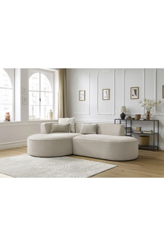 Canapé d'angle gauche Rousseau - Beige
