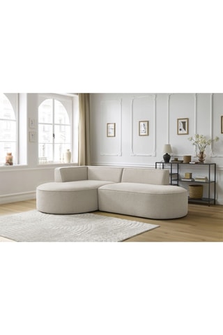 Canapé d'angle gauche Rousseau - Beige