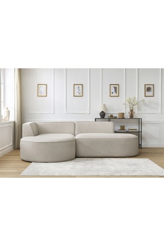 Canapé d'angle gauche Rousseau - Beige