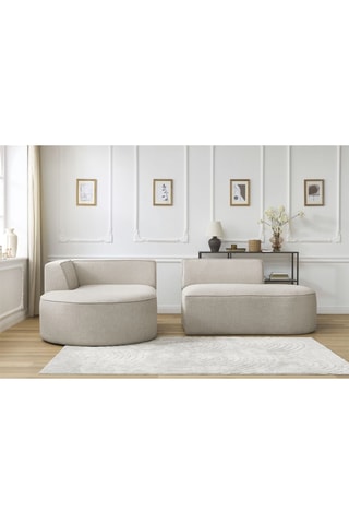 Canapé d'angle gauche Rousseau - Beige