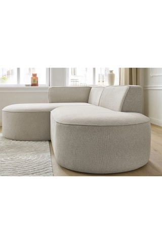 Canapé d'angle gauche Rousseau - Beige