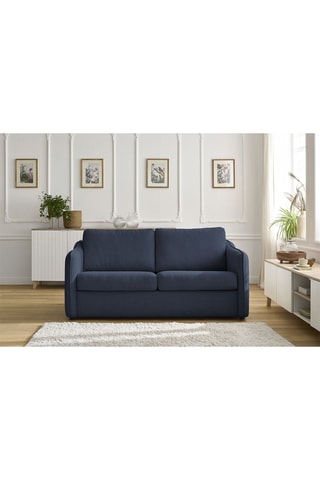 Canapé convertible Lenny - Bleu foncé - Couchage 133 x 195 cm
