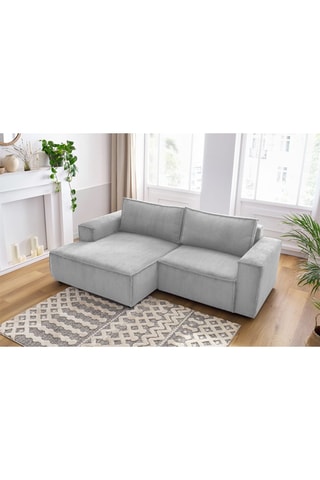 Canapé d'angle gauche Nihad compact - 
Gris clair