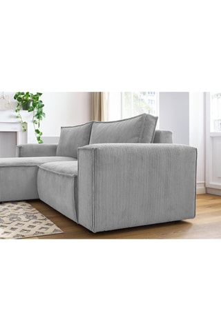 Canapé d'angle gauche Nihad compact - 
Gris clair