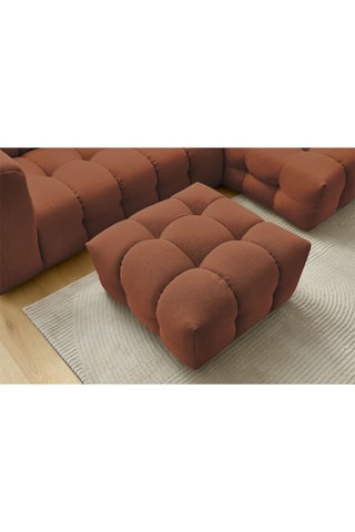 Canapé d'angle droit avec pouf Cloud - Terracotta