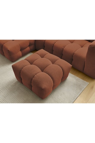Canapé d'angle gauche avec pouf Cloud - Terracotta