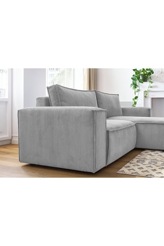 Canapé d'angle droit Nihad compact - 
Gris clair