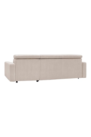 Canapé d'angle réversible convertible Monaco - Beige - Couchage 190 x 140 cm