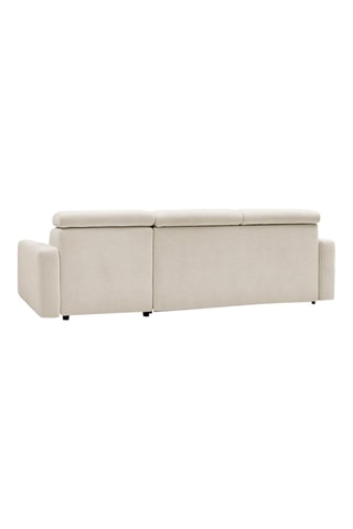 Canapé d'angle réversible convertible Monaco - Beige - Couchage 190 x 140 cm