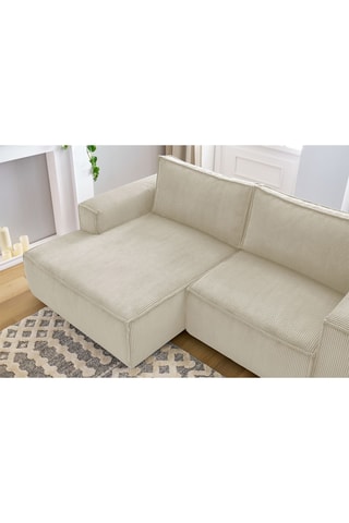 Canapé d'angle gauche Nihad compact - 
Beige