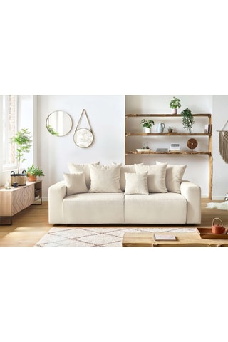 Canapé convertible Envy - Crème - Couchage 152 x 190 cm