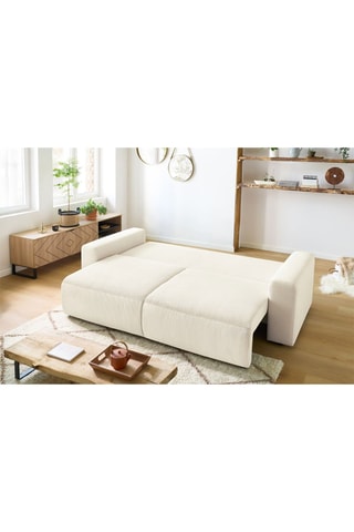 Canapé convertible Envy - Crème - Couchage 152 x 190 cm