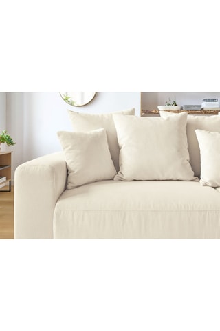 Canapé convertible Envy - Crème - Couchage 152 x 190 cm