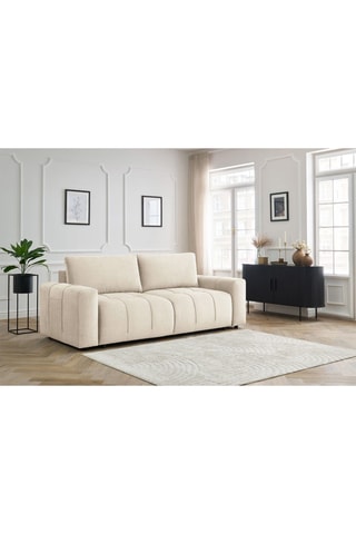 Canapé convertible Arsene - Beige - Couchage 190 x 155 cm