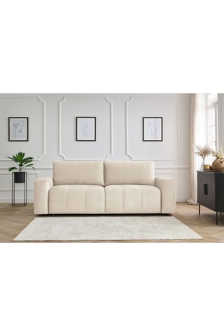 Canapé convertible Arsene - Beige - Couchage 190 x 155 cm
