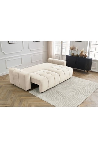 Canapé convertible Arsene - Beige - Couchage 190 x 155 cm
