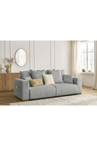 Canapé convertible Sidonie - Gris clair - Couchage 152 x 190 cm