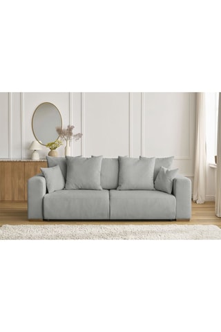 Canapé convertible Sidonie - Gris clair - Couchage 152 x 190 cm