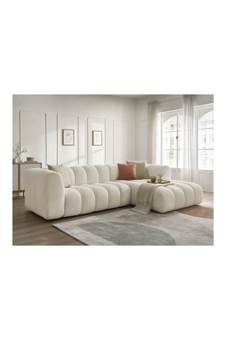 Canapé d'angle droit Talia - Beige