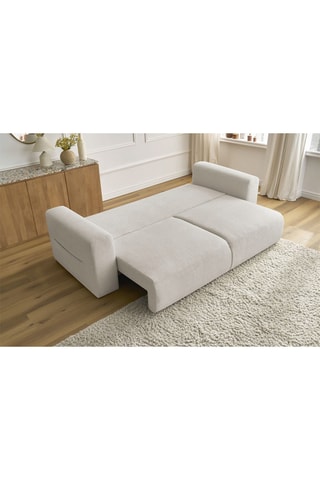 Canapé convertible Sidonie - Beige - Couchage 152 x 190 cm