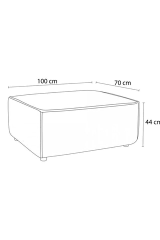 Pouf pour canapé modulable Nihad - Gris clair