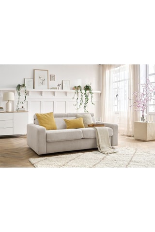 Canapé convertible Monaco - Beige - Couchage 190 x 140 cm