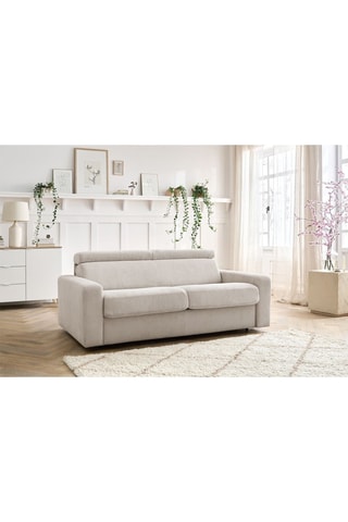 Canapé convertible Monaco - Beige - Couchage 190 x 140 cm