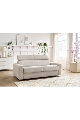 Canapé convertible Monaco - Beige - Couchage 190 x 140 cm