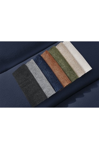 Canapé d’angle gauche Talia - Bleu foncé - 3 places - En tissu chiné
